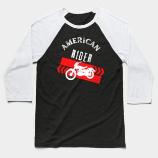 American Rider Motorcycle Vintage Biker Baseball T-Shirt